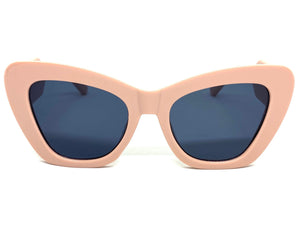 Classic Vintage Retro Cat Eye Style SUNGLASSES Large Pink Frame 3628