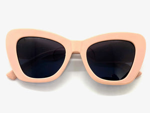 Classic Vintage Retro Cat Eye Style SUNGLASSES Large Pink Frame 3628