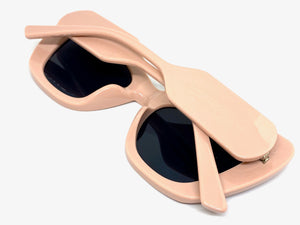 Classic Vintage Retro Cat Eye Style SUNGLASSES Large Pink Frame 3628