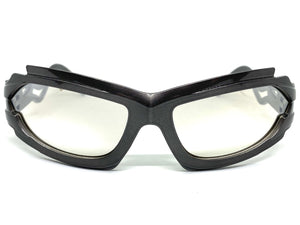 Classic Hardcore Gangster Biker Wrap Around Luxury SUNGLASSES Sleek Gray Frame 1236