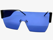Oversized Exaggerated Modern Retro Shield Style SUNGLASSES Large Rimless Frame 2124