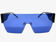 Oversized Exaggerated Modern Retro Shield Style SUNGLASSES Large Rimless Frame 2124