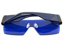 Oversized Exaggerated Modern Retro Shield Style SUNGLASSES Large Rimless Frame 2124
