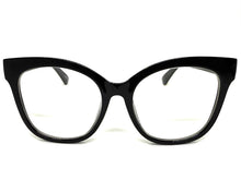 Oversized Exaggerated Vintage Retro Cat Eye Style Clear Lens EYEGLASSES Large Black Frame P6041