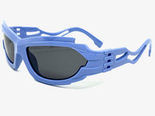 Classic Hardcore Gangster Biker Wrap Around Luxury SUNGLASSES Sleek Periwinkle Frame 1236