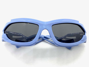 Classic Hardcore Gangster Biker Wrap Around Luxury SUNGLASSES Sleek Periwinkle Frame 1236