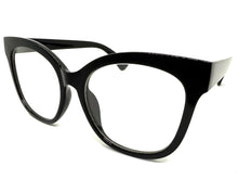 Oversized Exaggerated Vintage Retro Cat Eye Style Clear Lens EYEGLASSES Large Black Frame P6041