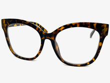 Oversized Exaggerated Vintage Retro Cat Eye Style Clear Lens EYEGLASSES Large Tortoise Frame P6041