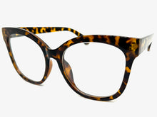 Oversized Exaggerated Vintage Retro Cat Eye Style Clear Lens EYEGLASSES Large Tortoise Frame P6041