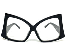 Oversized Exaggerated Vintage Retro Style Clear Lens EYEGLASSES Large Black Frame 9584