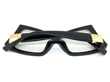Oversized Exaggerated Vintage Retro Style Clear Lens EYEGLASSES Large Black Frame 9584