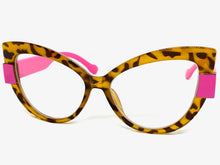 Oversized Exaggerated Vintage Retro Cat Eye Style Clear Lens EYEGLASSES Leopard Frame 5224