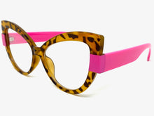 Oversized Exaggerated Vintage Retro Cat Eye Style Clear Lens EYEGLASSES Leopard Frame 5224