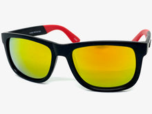 Classic Vintage Retro Biker Style KUSH SUNGLASSES Black & Red Frame 6097