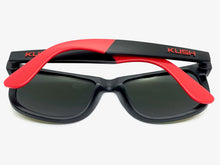 Classic Vintage Retro Biker Style KUSH SUNGLASSES Black & Red Frame 6097