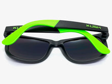 Classic Vintage Retro Biker Style KUSH SUNGLASSES Black & Green Frame 6097