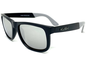 Classic Vintage Retro Biker Style KUSH SUNGLASSES Black & Gray Frame 6097