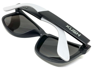 Classic Vintage Retro Biker Style KUSH SUNGLASSES Black & Gray Frame 6097