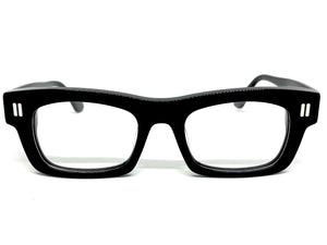 Classic Vintage Retro Style Clear Lens Optical EYEGLASSES Black Acetate Frame 2037