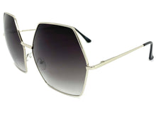 Oversized Exaggerated Vintage Retro Style SUNGLASSES Large Silver Frame 4047
