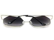 Oversized Exaggerated Vintage Retro Style SUNGLASSES Large Silver Frame 4047