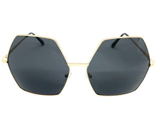 Oversized Exaggerated Vintage Retro Style SUNGLASSES Large Gold Frame 4047