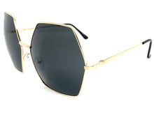 Oversized Exaggerated Vintage Retro Style SUNGLASSES Large Gold Frame 4047