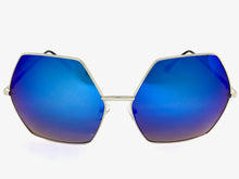 Oversized Exaggerated Vintage Retro Style SUNGLASSES Large Silver Frame 4047