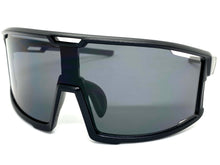 Oversized Retro Sporty Wrap Around Style SUNGLASSES Large Black Frame 5230