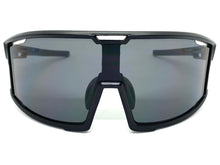 Oversized Retro Sporty Wrap Around Style SUNGLASSES Large Black Frame 5230