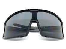 Oversized Retro Sporty Wrap Around Style SUNGLASSES Large Black Frame 5230