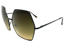 Oversized Exaggerated Vintage Retro Style SUNGLASSES Large Black Frame 4047
