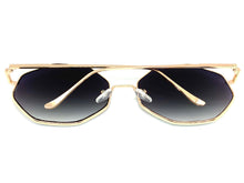Oversized Exaggerated Vintage Retro Style SUNGLASSES Large Octagon Rose Gold Frame 4150