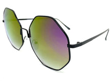 Oversized Exaggerated Vintage Retro Style SUNGLASSES Large Octagon Black Frame 4150