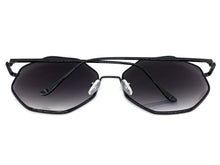 Oversized Exaggerated Vintage Retro Style SUNGLASSES Large Octagon Black Frame 4150