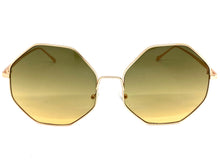 Oversized Exaggerated Vintage Retro Style SUNGLASSES Large Rose Gold Octagon Frame 4150