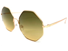 Oversized Exaggerated Vintage Retro Style SUNGLASSES Large Rose Gold Octagon Frame 4150