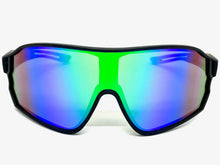 Oversized Retro Sporty Wrap Around Style SUNGLASSES Black Frame 5252