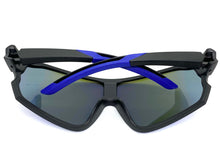 Oversized Retro Sporty Wrap Around Style SUNGLASSES Black Frame 5252