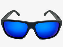 Classic Stylish Modern Wrap SUNGLASSES Black Frame - Blue Lens 58940