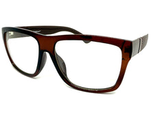 Classic Elegant Vintage Retro Style Clear Lens EYEGLASSES Square Brown Frame 1050