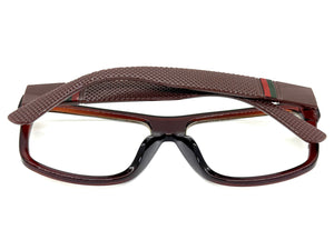 Classic Elegant Vintage Retro Style Clear Lens EYEGLASSES Square Brown Frame 1050