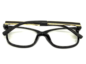 Classic Elegant Vintage Retro Style Clear Lens EYEGLASSES Square Black Frame 6265