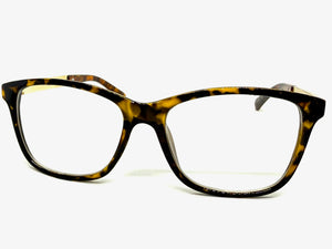 Classic Elegant Vintage Retro Style Clear Lens EYEGLASSES Square Tortoise Frame 6265