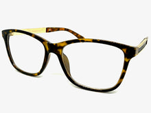 Classic Elegant Vintage Retro Style Clear Lens EYEGLASSES Square Tortoise Frame 6265