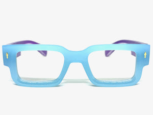 Classic Elegant Vintage Retro Style Clear Lens EYEGLASSES Thick Baby Blue Frame 1379
