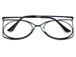 Oversized Exaggerated Retro Cat Eye Style Clear Lens EYEGLASSES Huge Black Frame 4485