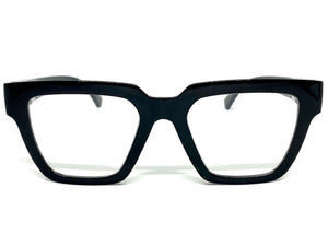 Classic Vintage Retro Style READING GLASSES READERS Black Frame Lens Strength +2.50