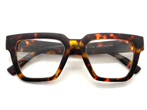 Classic Vintage Retro Style READING GLASSES READERS Tortoise Frame Lens Strength +2.00