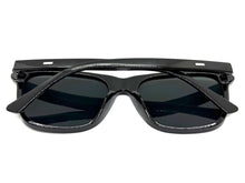 Classic Elegant Vintage Retro Style SUNGLASSES Square Black Frame - Dark Lens 1325